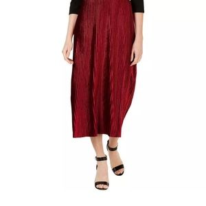 NYC Collection Red Midi Pull‎ On Flounce Skirt